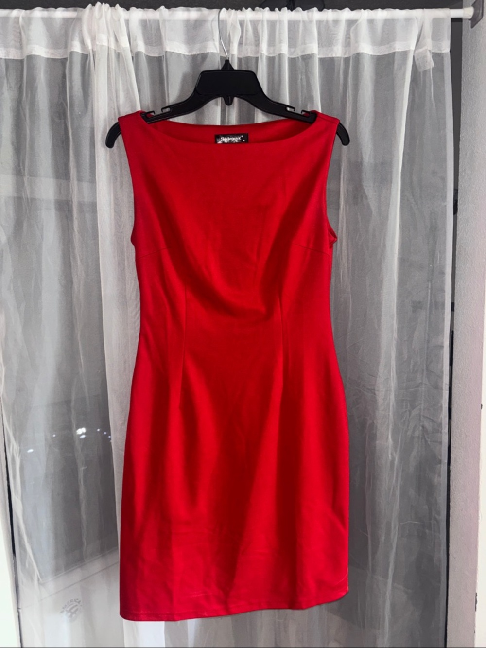 Allegra K Red Sleeveless Sheath Dress